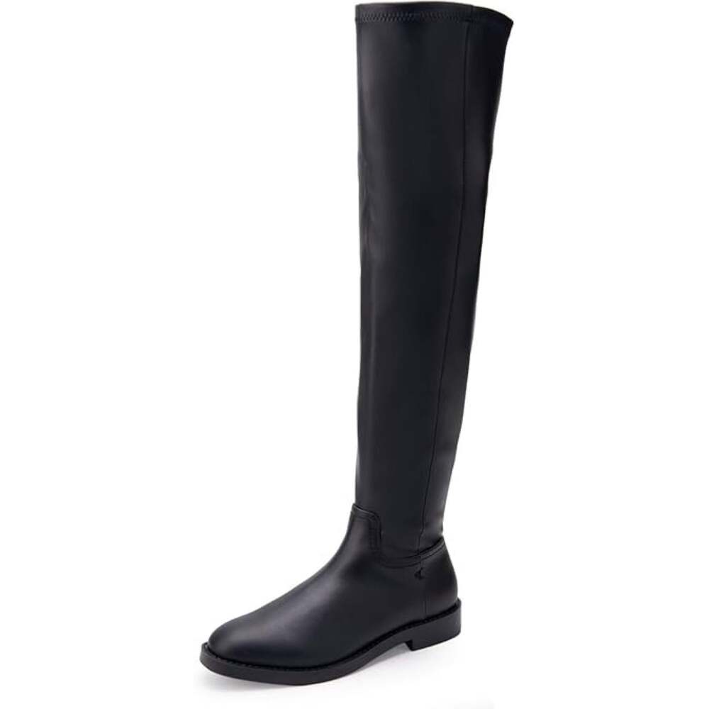 NEW Aerosoles Over the Knee Boots Black Vegan Leather